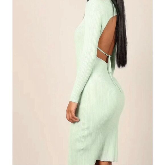 Petal & Pup Dresses & Skirts - Petal and Pup Women's Milleri Dress Sage Green Ribbed Nwt Size 2